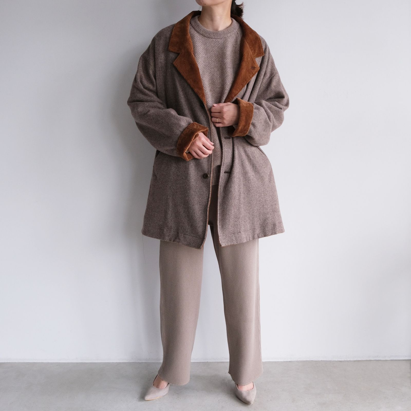 アーツアンドサイエンス♡2024AWヘリンボーンウールコート アーツアンドサイエンス♡2024AWヘリンボーンウールコート