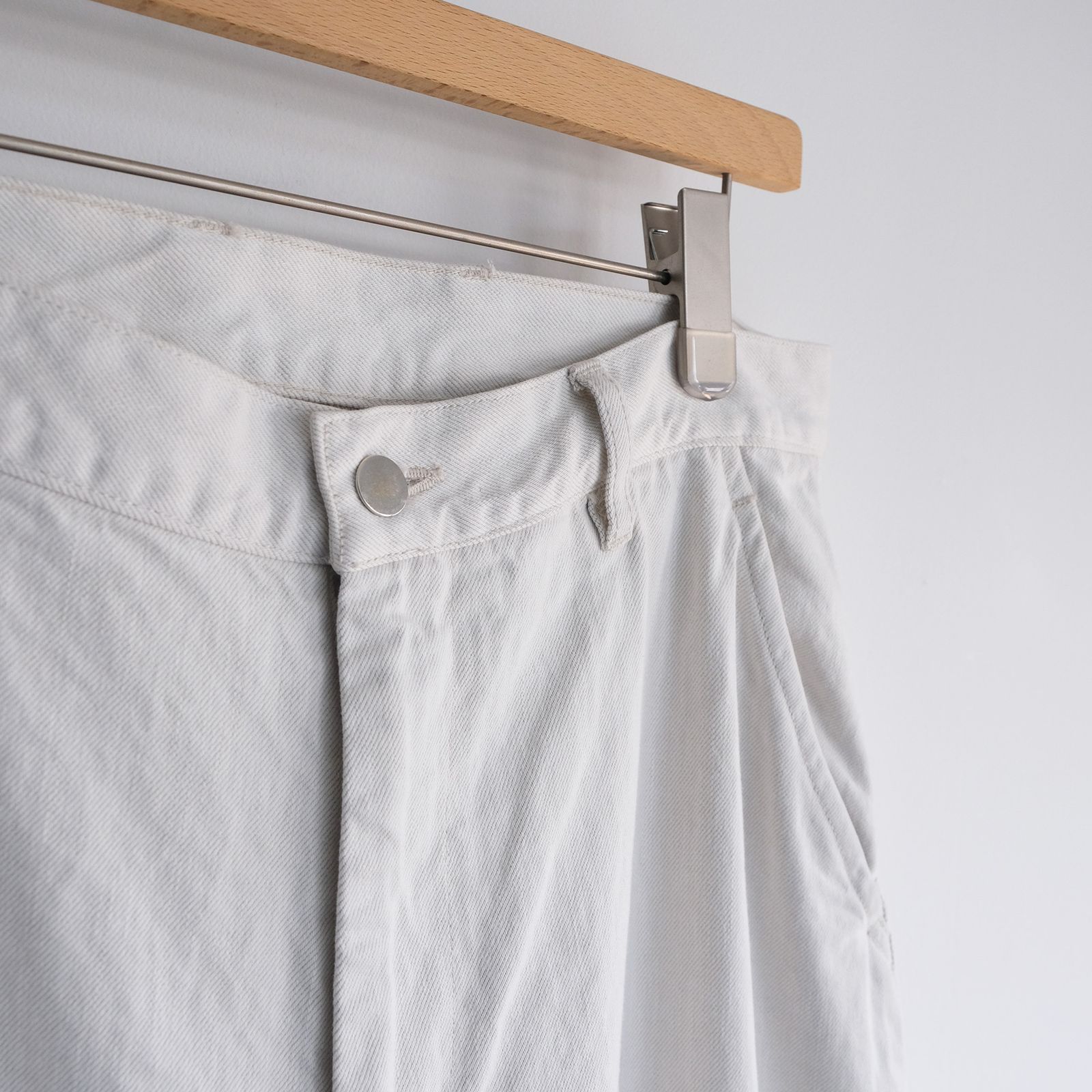 Cotton Denim - Wide Pants -パンツ-（L.Beige / ライトベージュ）