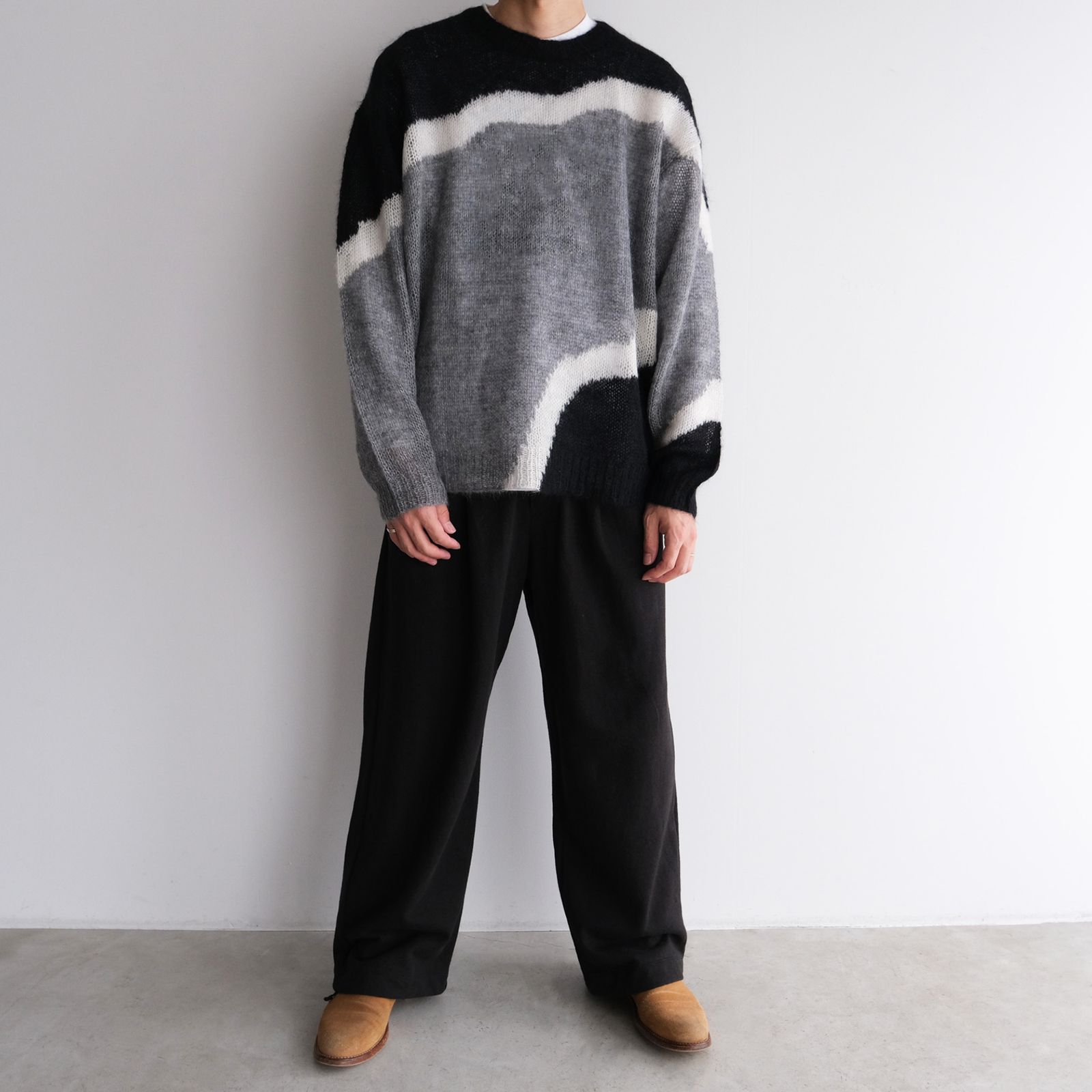 Hand Knitted Mohair Sweater -ニット-（Black / ブラック）