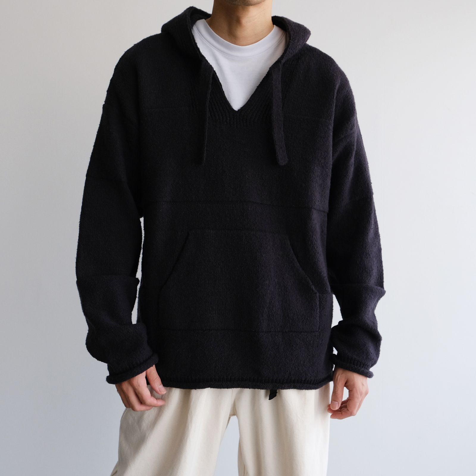 Mexican Knit Hoodie -ニット-（Black / ブラック）