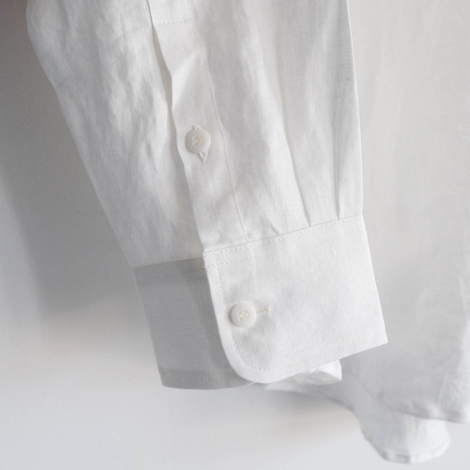 66L リネン高密度綾シャツ -シャツ-（White / ホワイト）