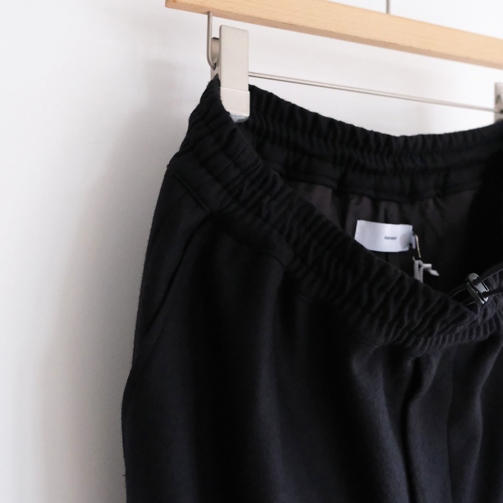 Wool Smooth Flannel Easy Wide Pants -パンツ-（Black / ブラック）