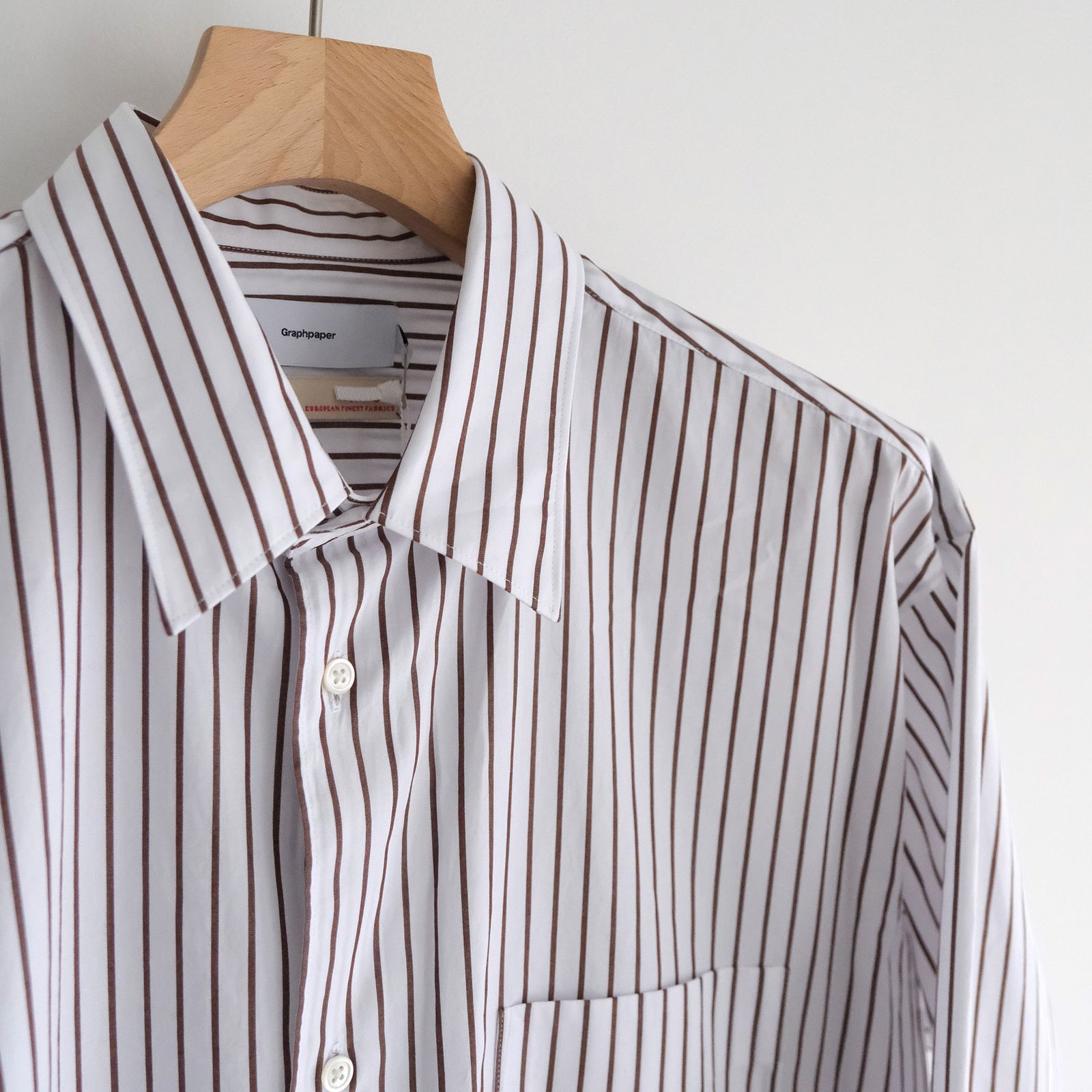 Graphpaper - Sidogras Stripe Regular Collar Shirt -ストライプ