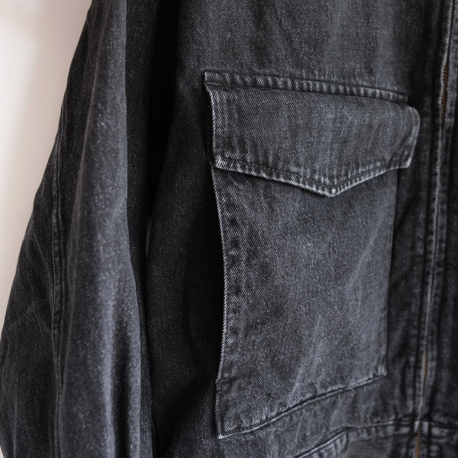 Selvage Denim Zip Jacket -デニムジャケット-（Black Dark Fade / ブラックダークフェイド）