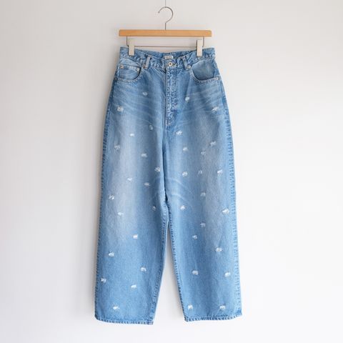 Dot Hole Denim Pants -デニム-（Blue Used / ブルー ユーズド）
