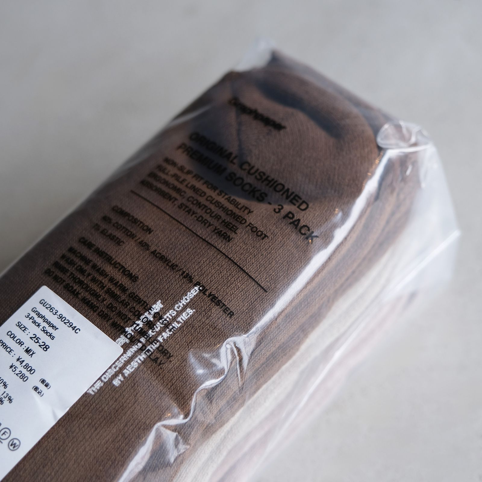 Graphpaper 3-Pack Socks -ソックス-（Mix / ミックス）GU263-90294C
