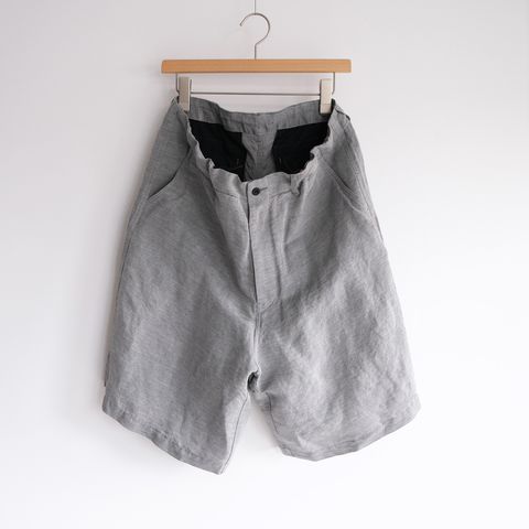 Linen Cupro Hopsack Military Shorts -ショーツ-（Gray / グレー）GM261-40378