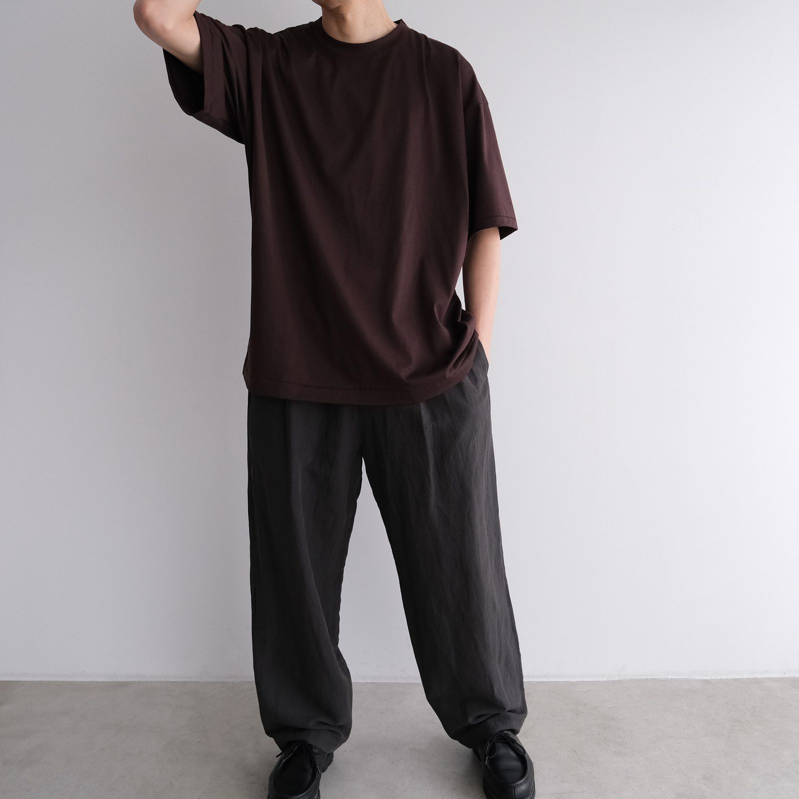 Suvin 60/2 Oversized T-Shirt -Tシャツ-（Burgundy / バーガンディ）