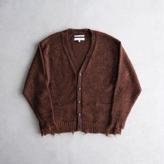 Distressed Knit Cardigan -カーディガン-（Brown / ブラウン）