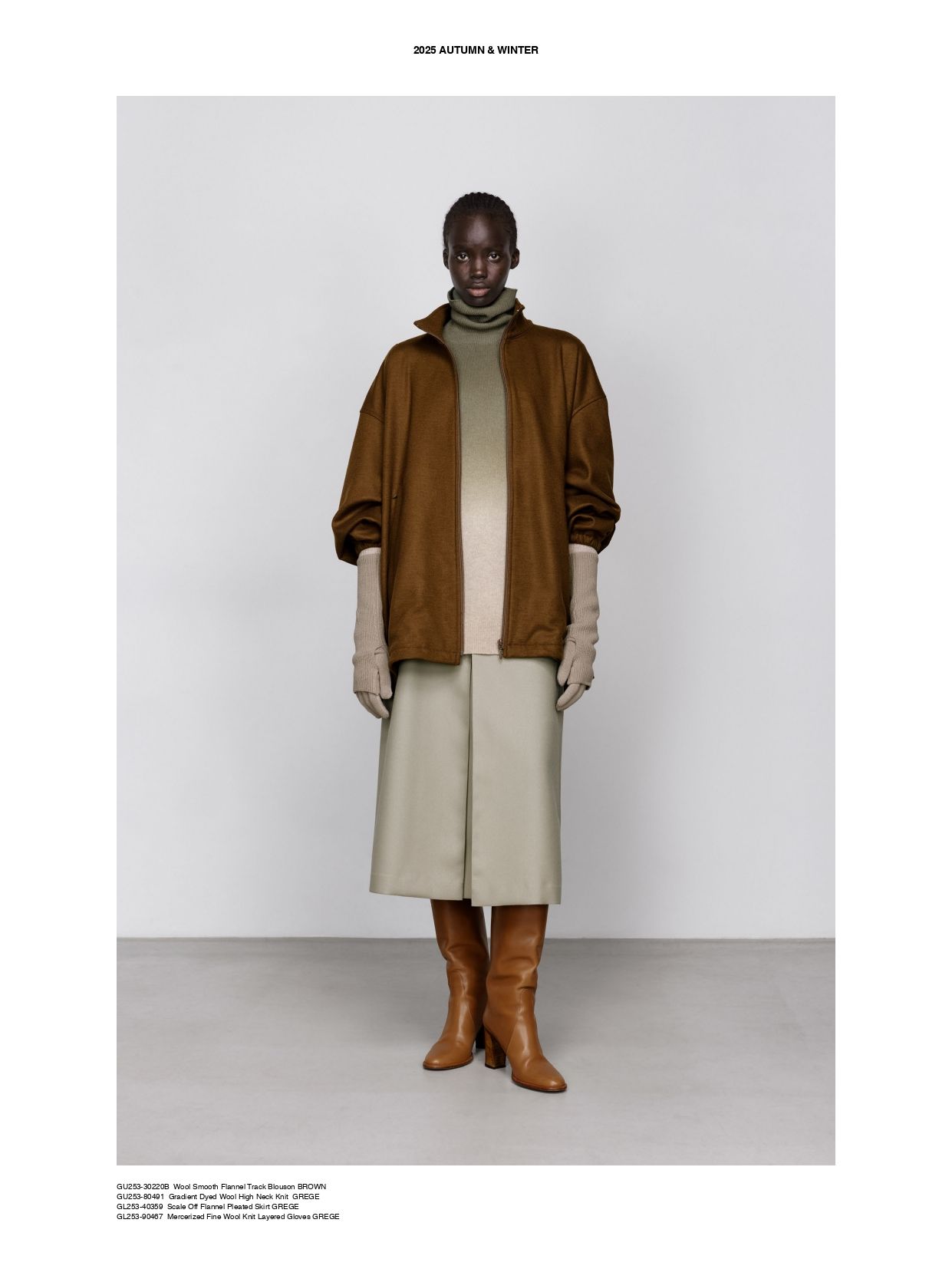 Wool Smooth Flannel Track Blouson -ブルゾン-（Brown / ブラウン）