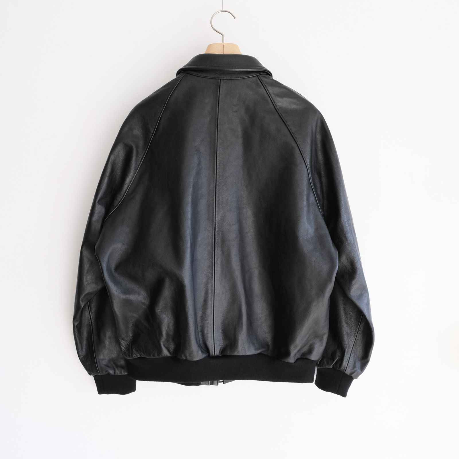 Cow Leather Raglan Blouson -ブルゾン-（Black / ブラック）GU263-30320