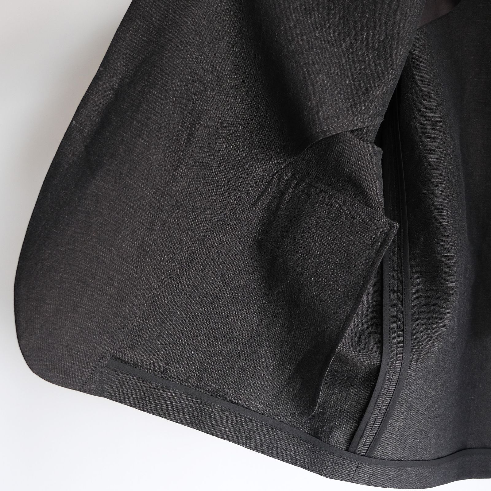 Wool Linen 2B Jacket -ジャケット-（Charcoal / チャコール）