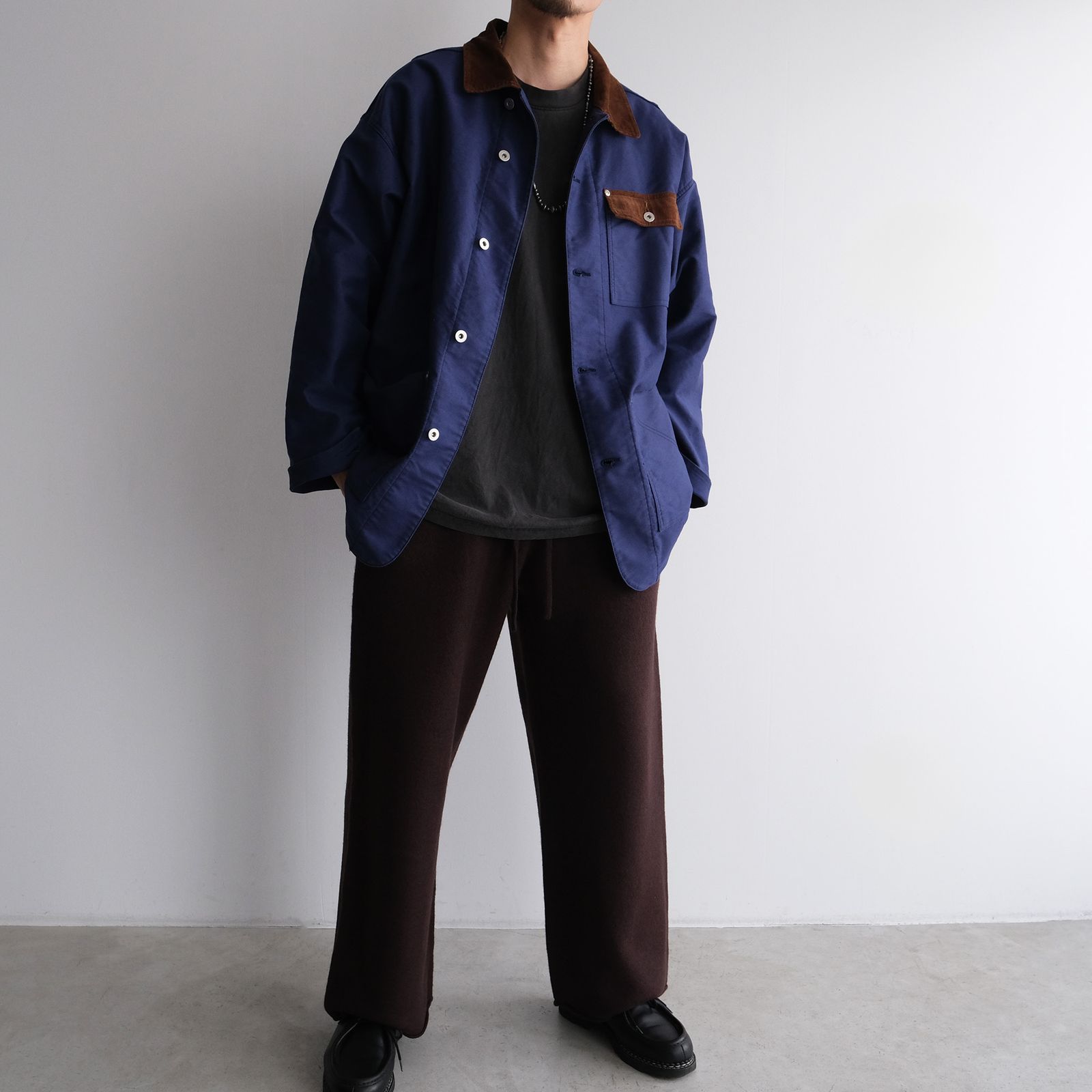 Felted Merino Wool Knit Pants -パンツ-（Brown / ブラウン）