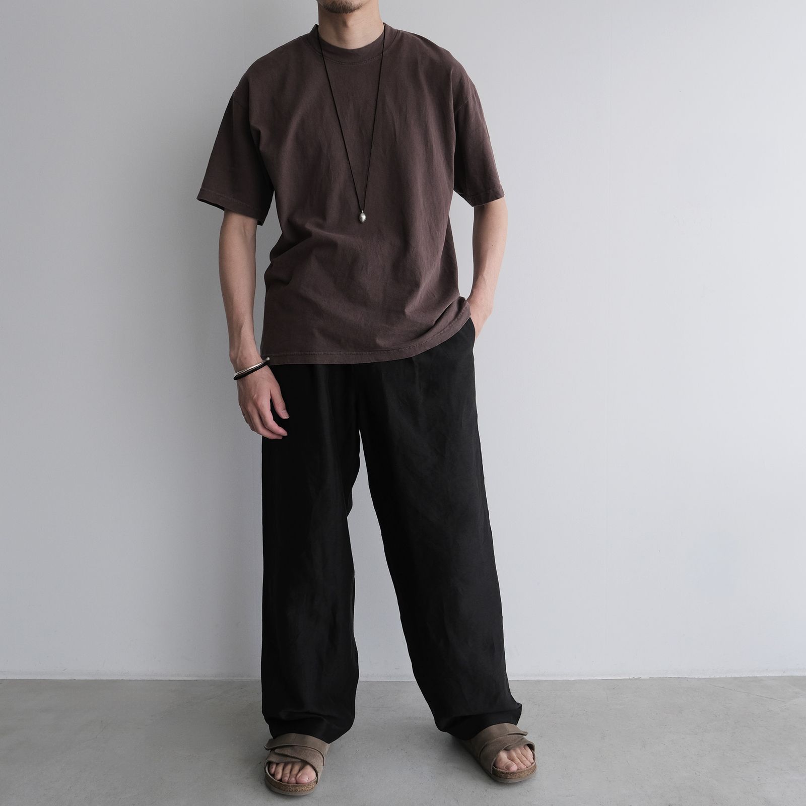 MINE Duct Tape T-Shirt / White Label STACK STORE 10th Anniversary Limited Color -Tシャツ-（PD Brown / ピグメントダイ ブラウン）