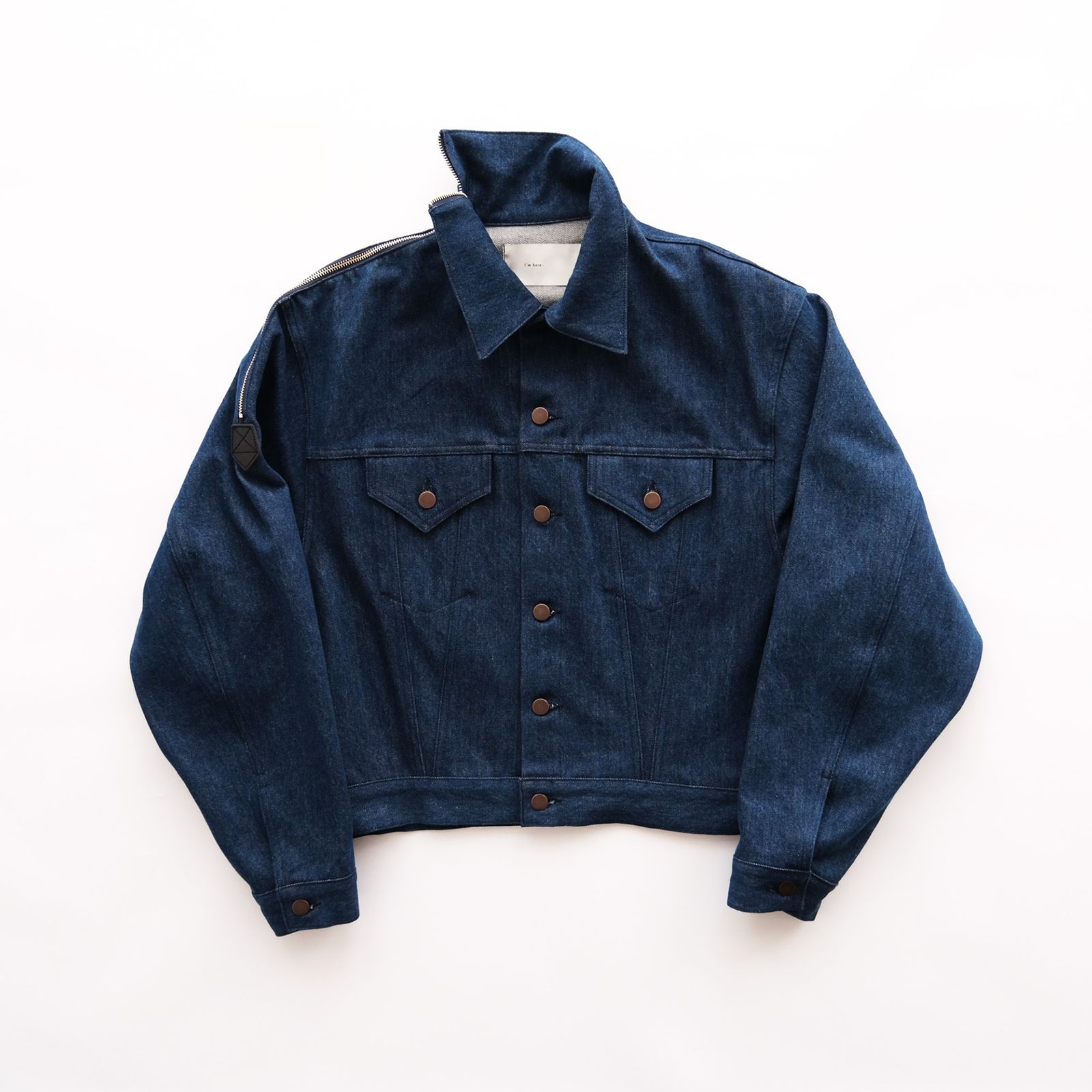 "1"Zip:Denim Jacket - ジャケット（D.Blue / ダークブルー）