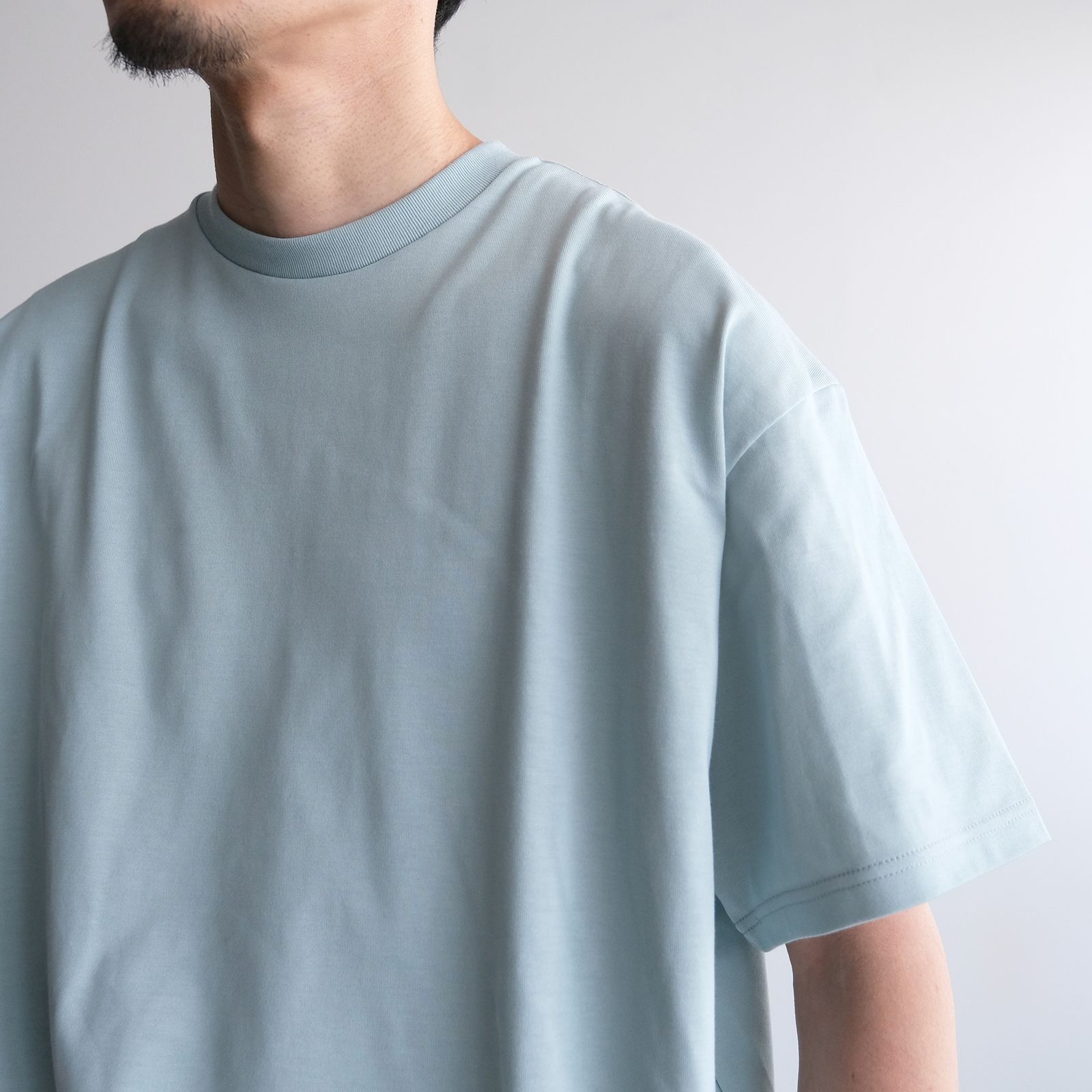 Tri Spun Cotton S/S Oversized Tee -Tシャツ-（Smoke Blue / スモークブルー）GM261-70351
