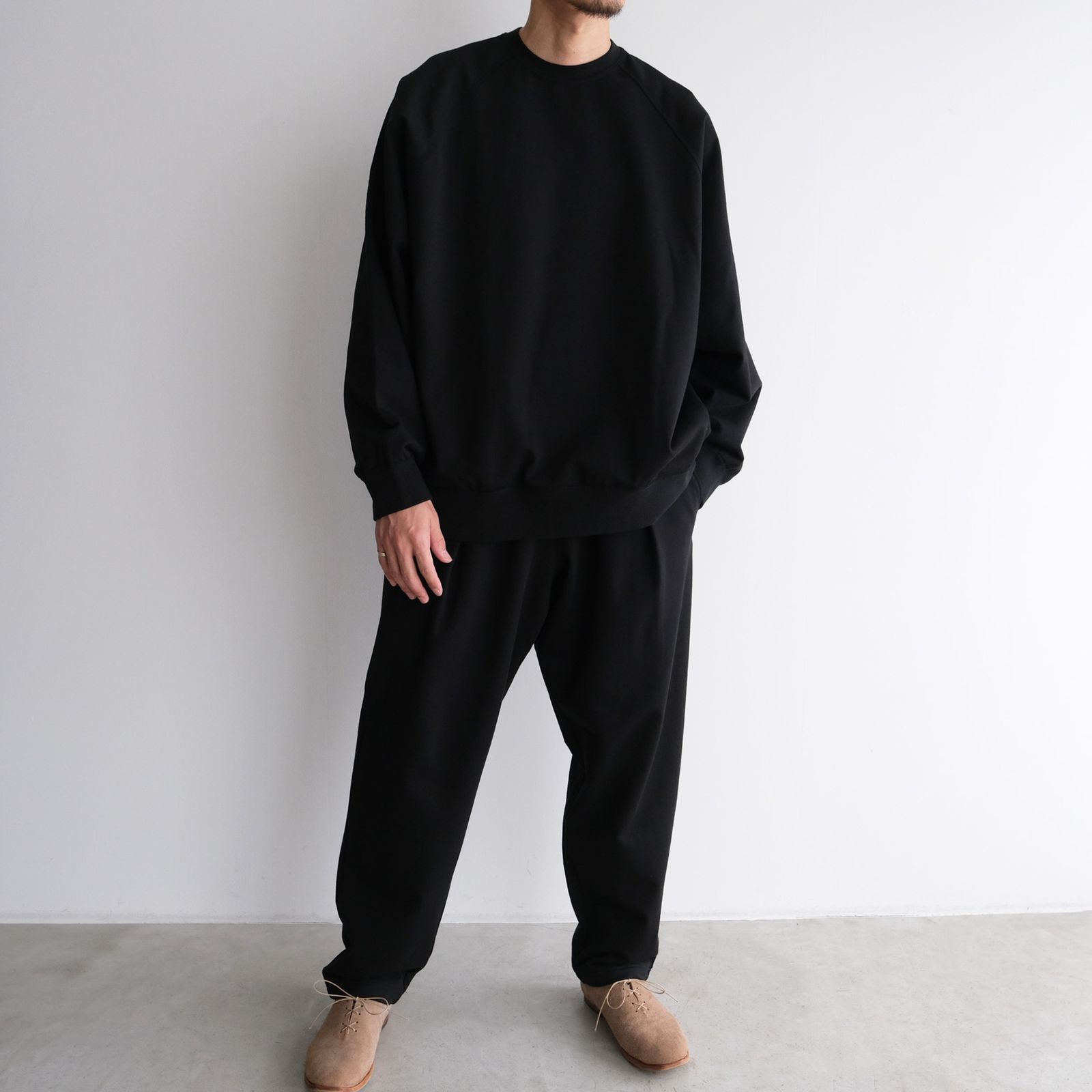 Graphpaper - Ultra Compact Terry Crew Neck Sweater -スウェット-（Black / ブラック） |  STACK STORE