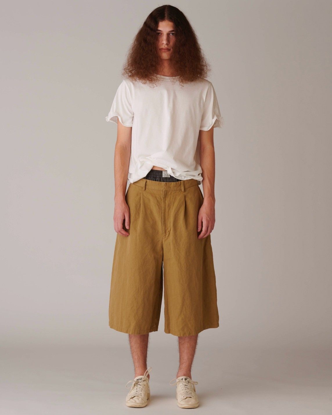 Cotton Wsher Half Pants -ショーツ-（Beige / ベージュ）