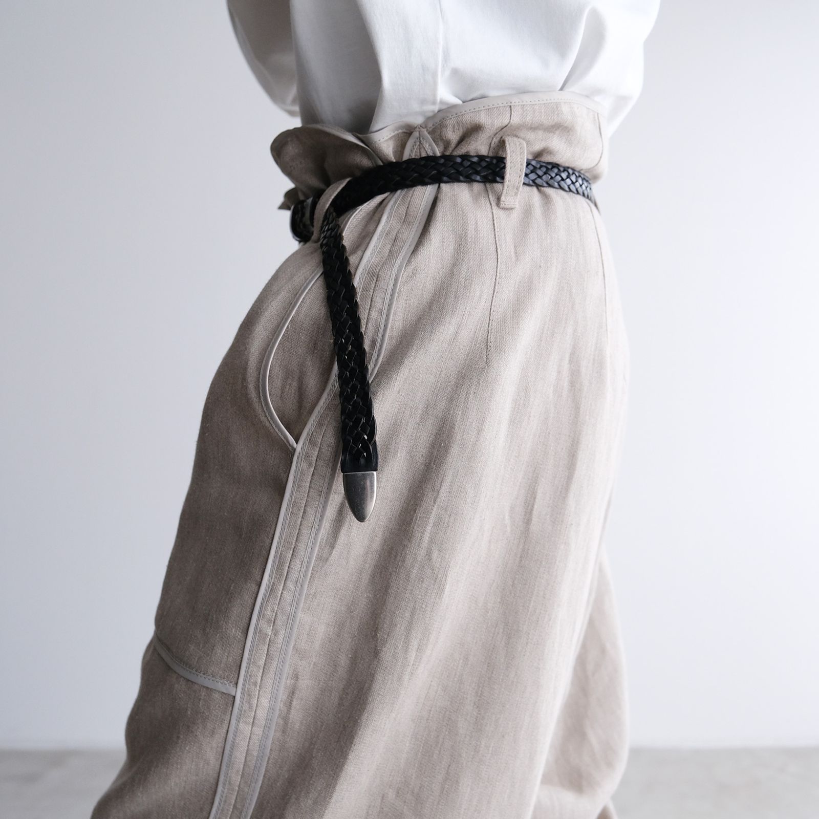 With Piping Linen Pants -パンツ-（Beige / ベージュ）