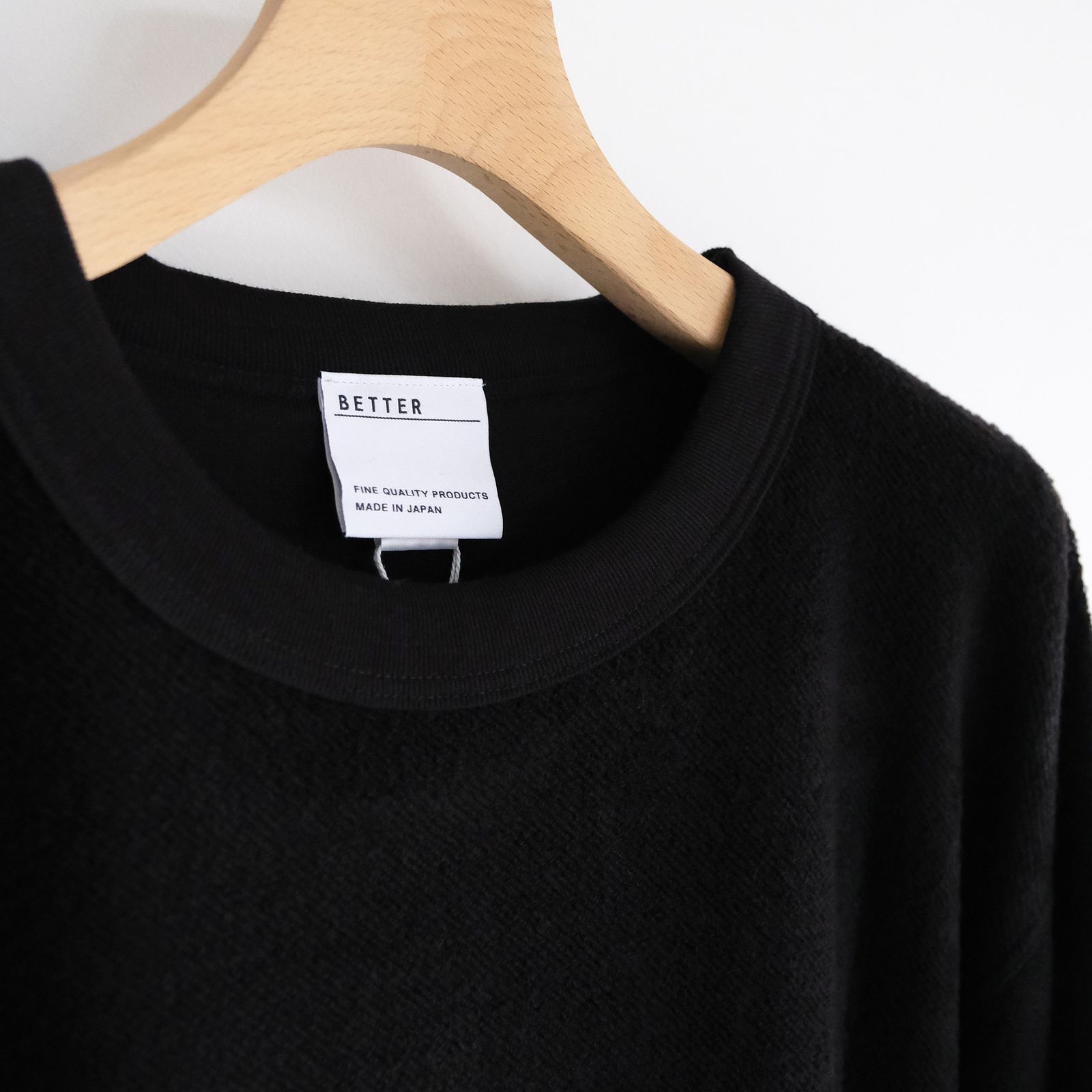 Merino Fleece Crew Neck Pullover -スウェット-（Black / ブラック）