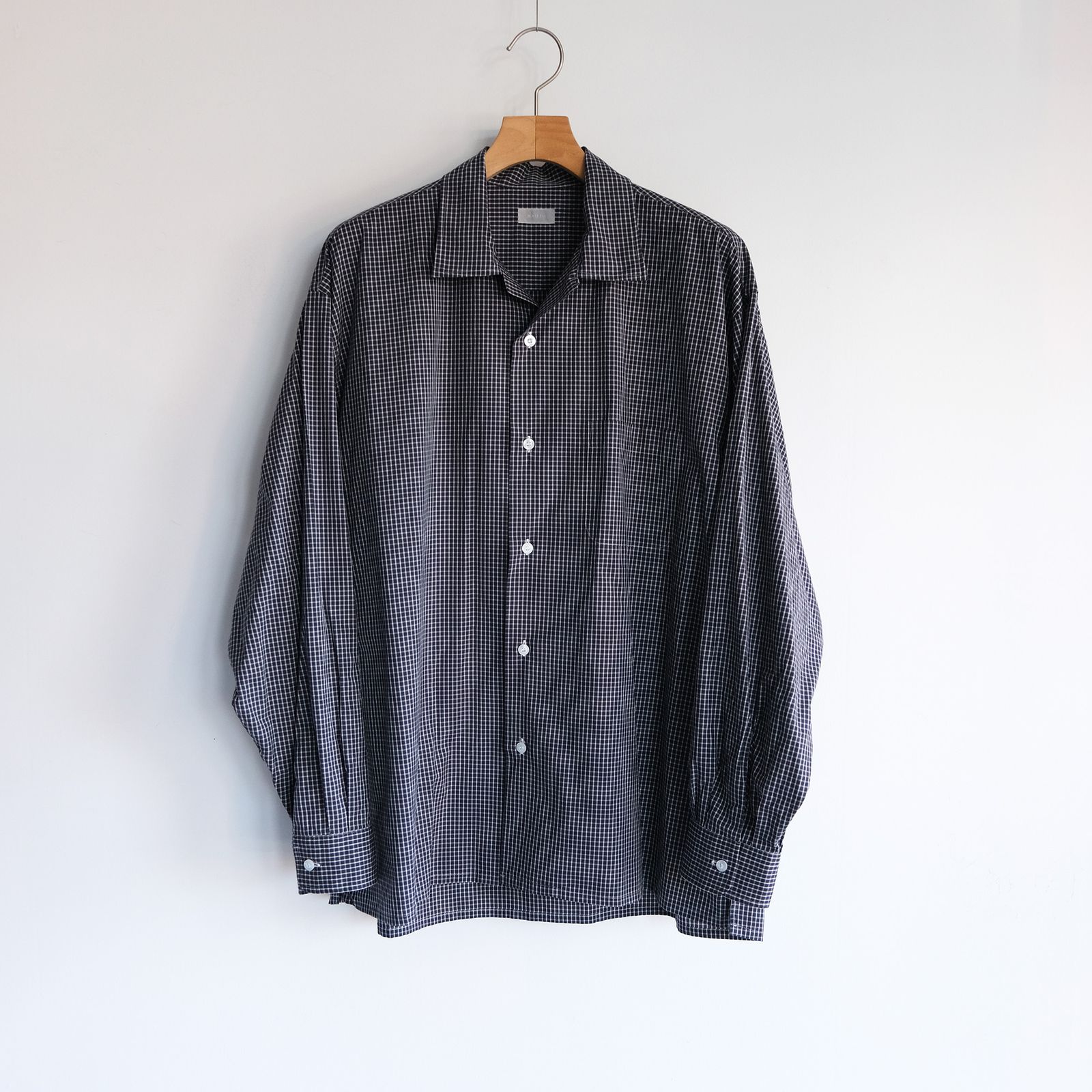 Check Open Collar Shirts -シャツ-（Blue Check / ブルーチェック）