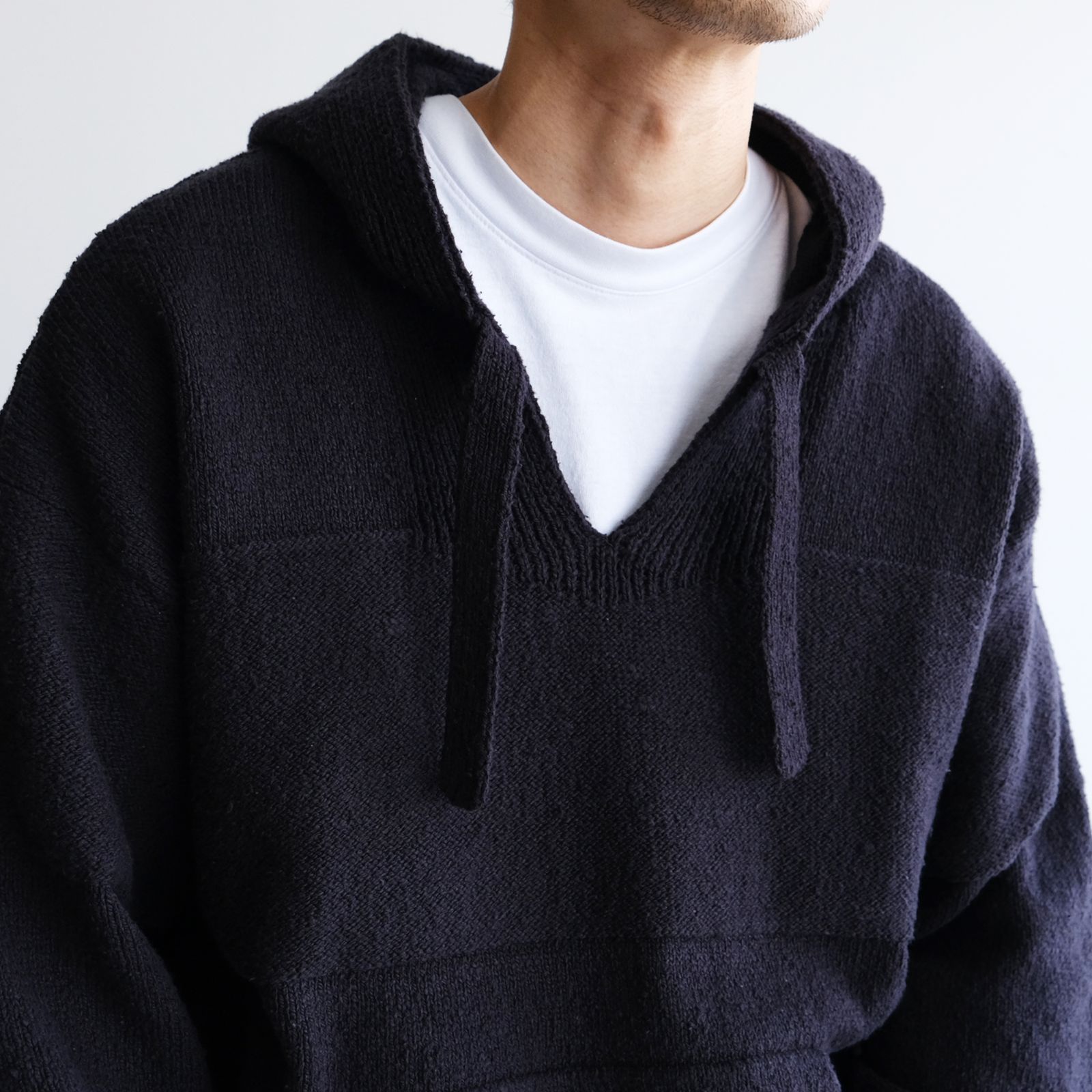 INNAT - Mexican Knit Hoodie -ニット-（Black / ブラック