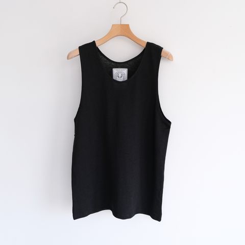 Linen Pique Tank Top -タンクトップ-（Black / ブラック）