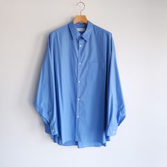 Broad L/S Oversized Regular Collar Shirt -シャツ-（Blue / ブルー）GM261-50001B
