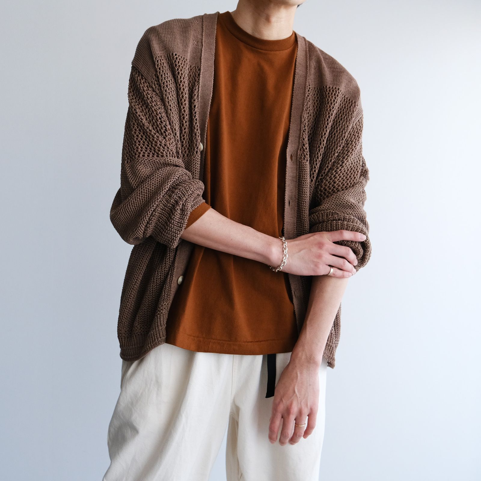 3/4 Sleeve Tube T-Shirt -Tシャツ-（Mocha Brown / モカブラウン）