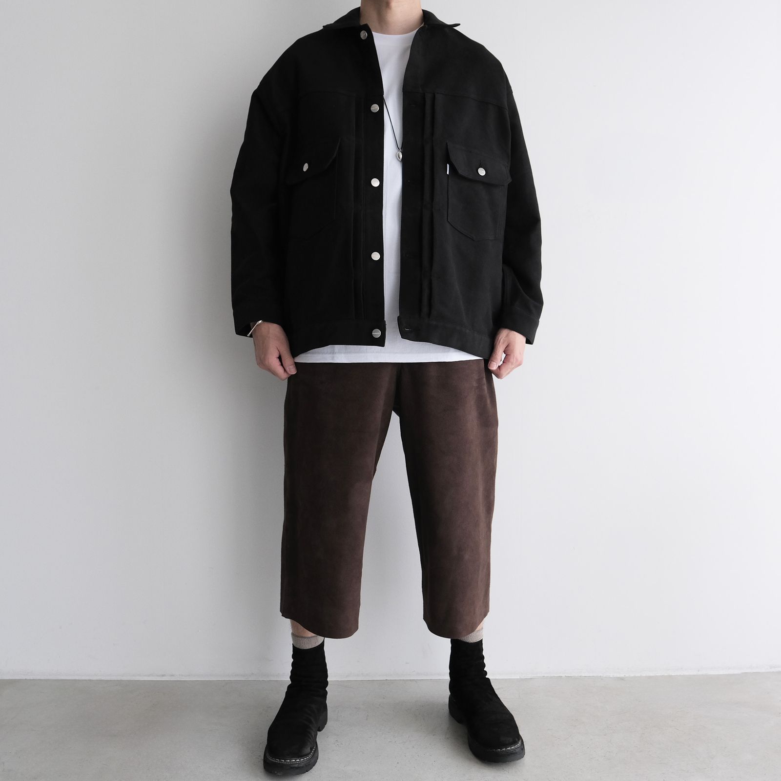 Cotton Double Serge Jacket -ジャケット-（Black / ブラック）GM263-20450