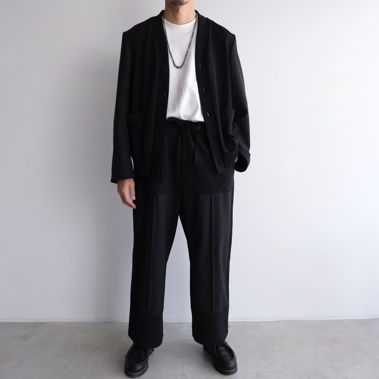 Un(i)Form Jersey：Docking Cardigan - カーディガン-（Black / ブラック）