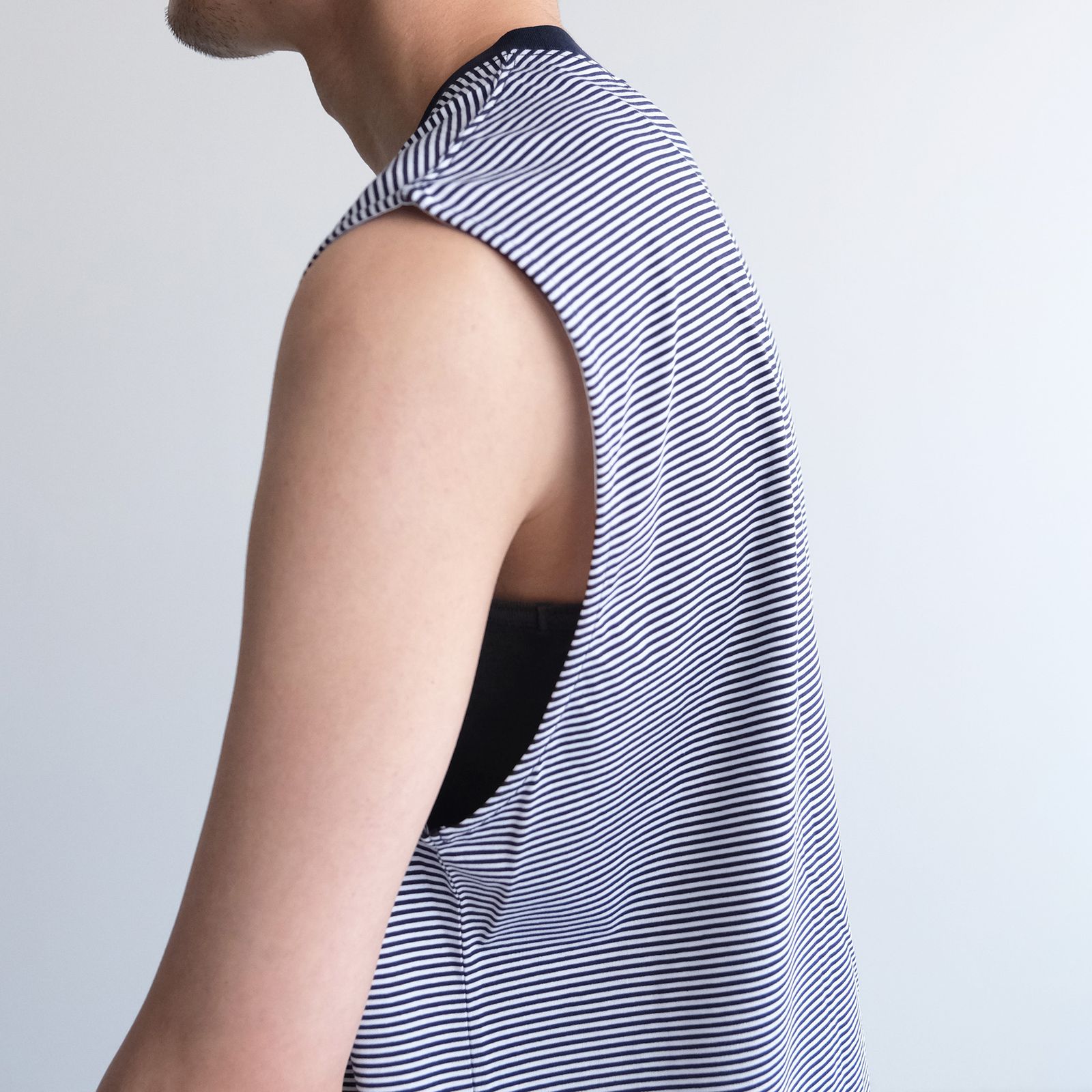 Hi Qualitee N/S -タンクトップ-（Navy Border / ネイビーボーダー）