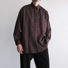 Easy Care Poplin L/S Oversized B.D Shirt -シャツ-（Brown / ブラウン）GM263-50620