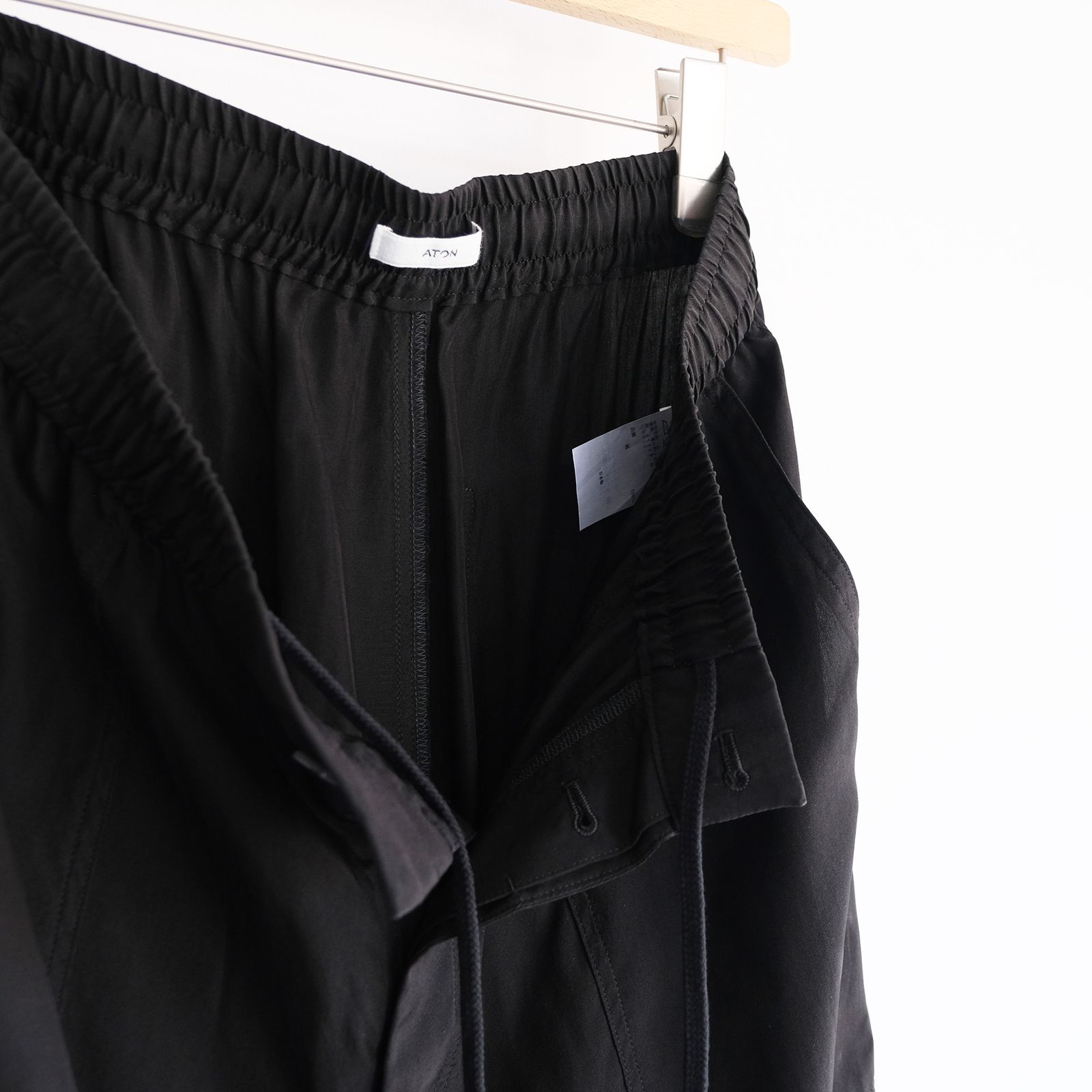 Fibril Silk Tafta Easy Baker Pants -パンツ-（Black / ブラック）