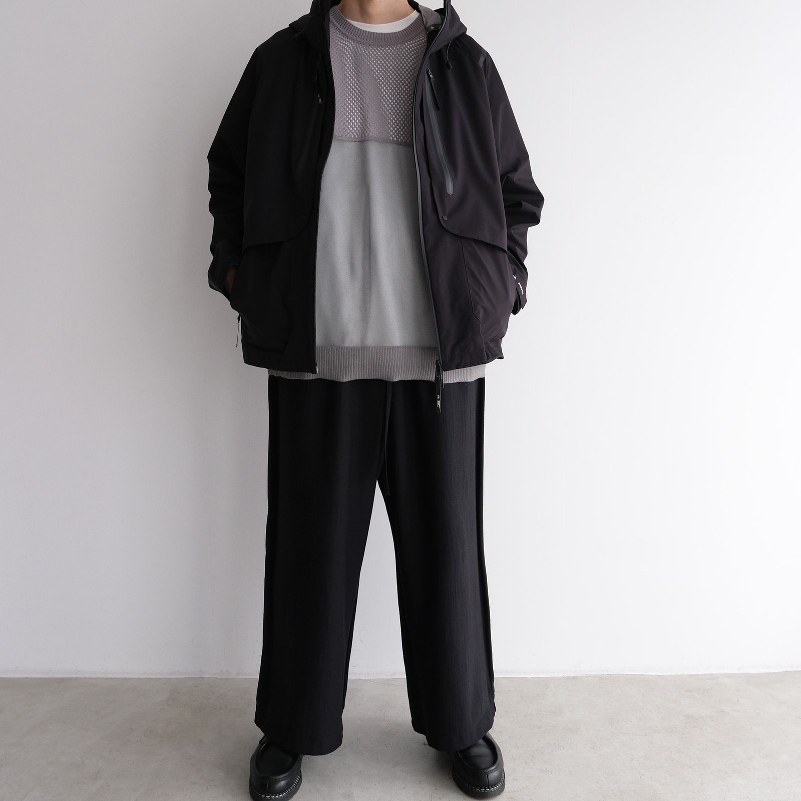 F/CE. Over Size Fringe Mesh Knit グレー F/CE. 