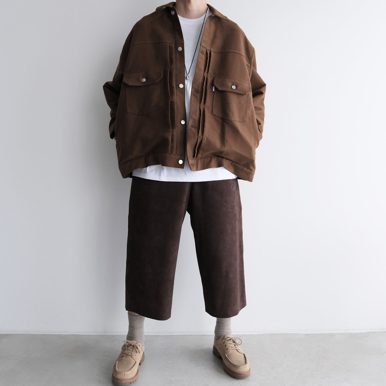 Cotton Double Serge Jacket -ジャケット-（Brown / ブラウン）GM263-20450