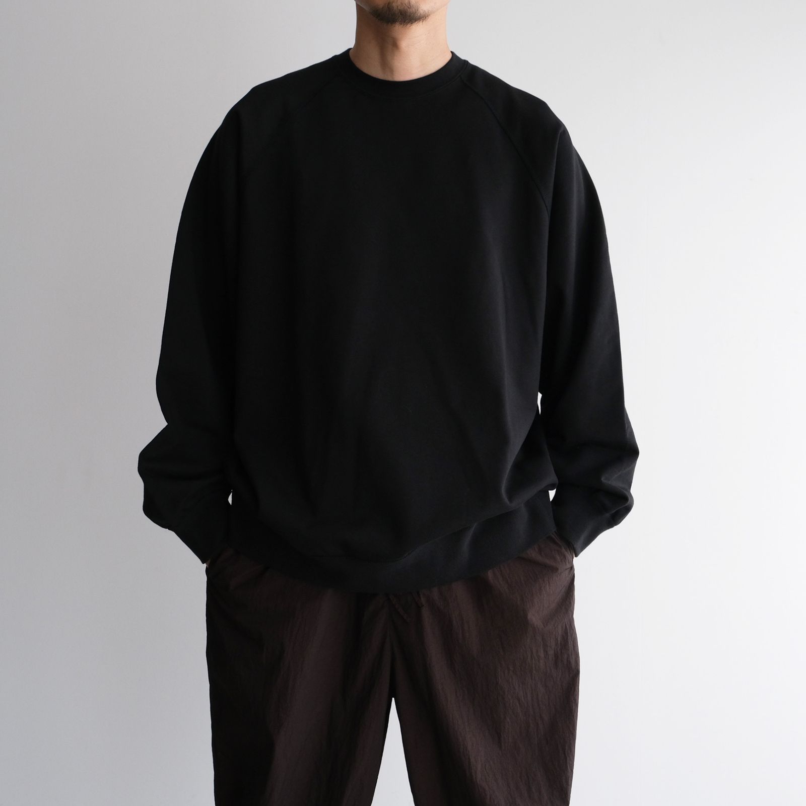 Graphpaper - Ultra Compact Terry Crew Neck Sweater -スウェット-（Black / ブラック） |  STACK STORE