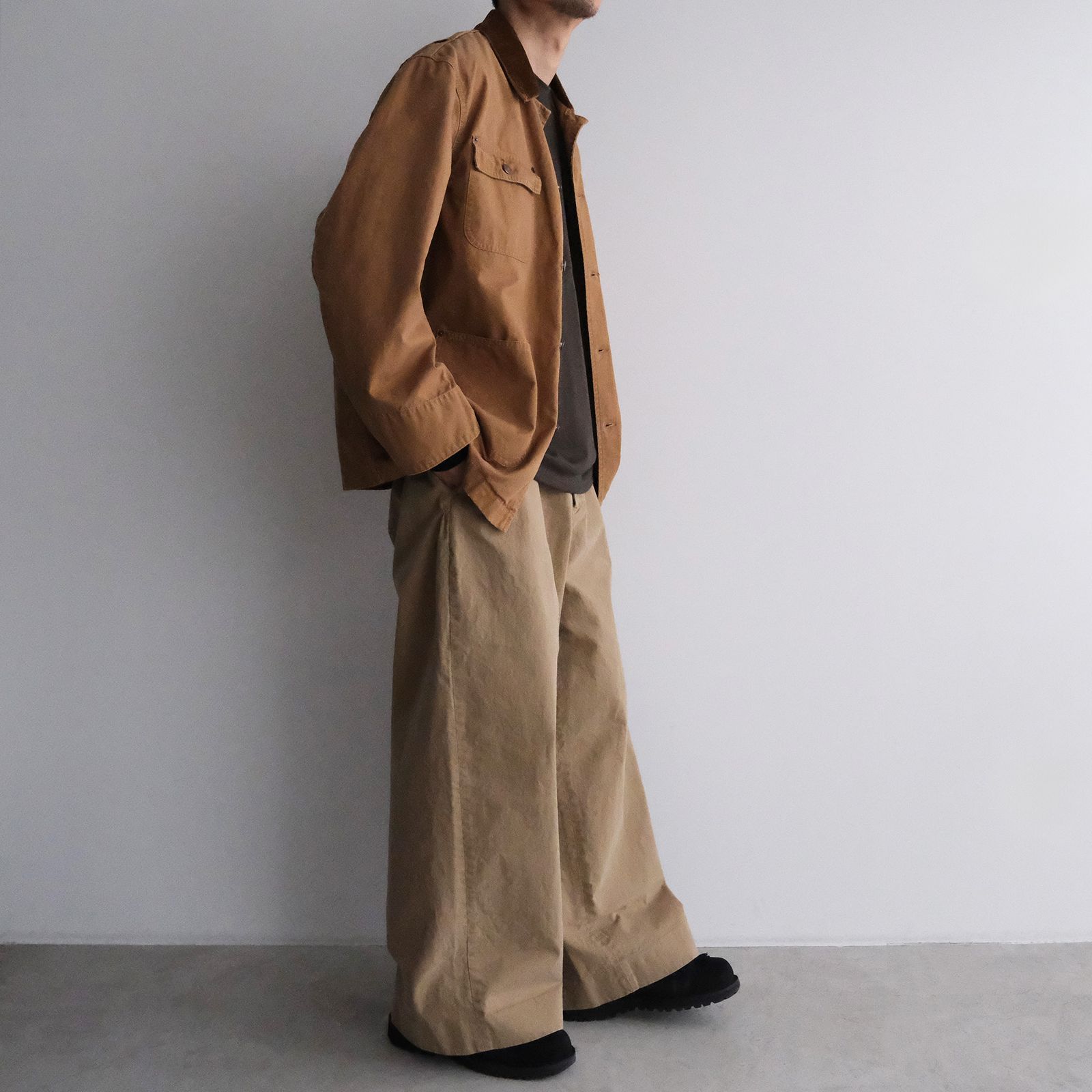 Chino High Waist Pants -パンツ-（Beige Used / ベージュ ユーズド）