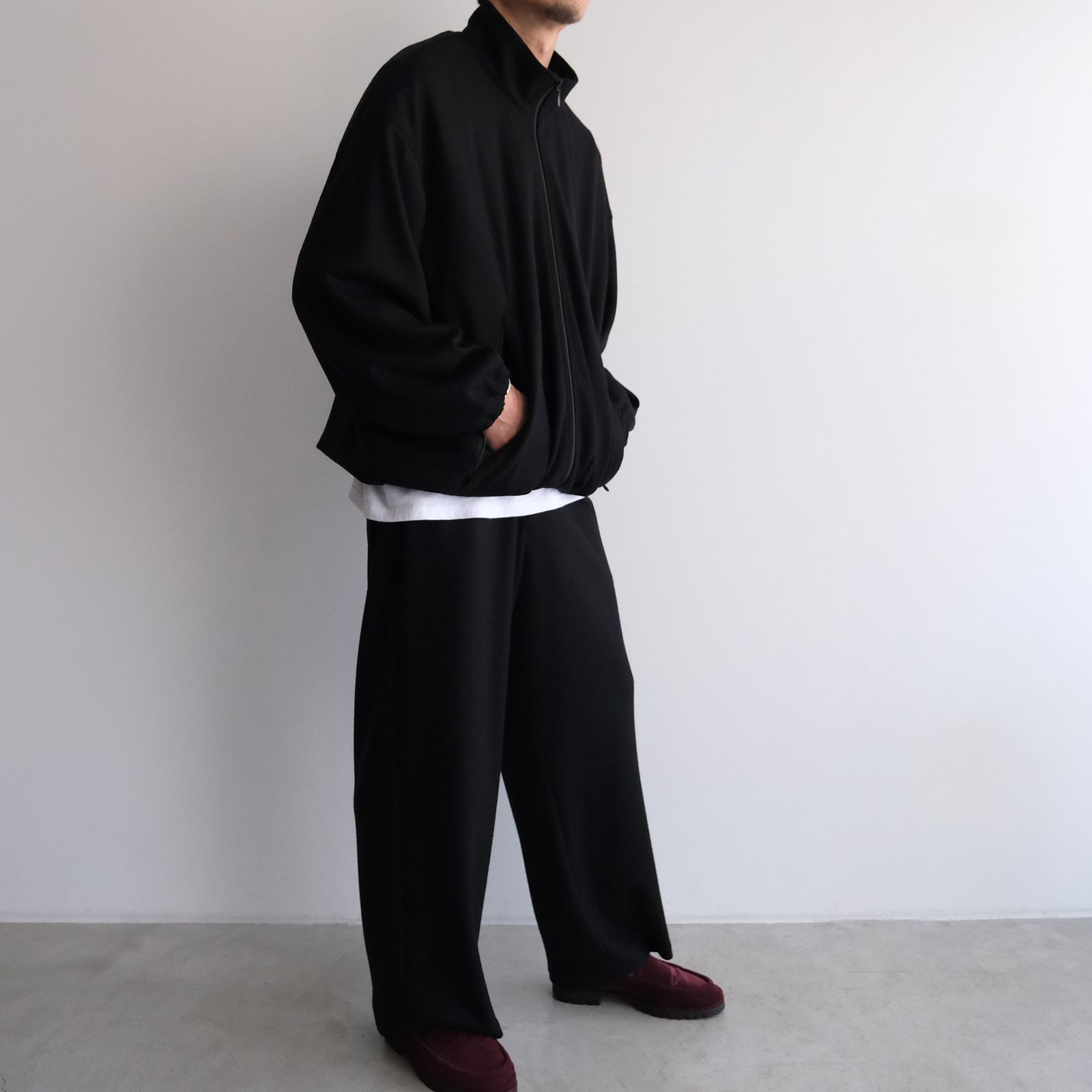 Wool Smooth Flannel Track Blouson -ブルゾン-（Black / ブラック）GU253-30220B