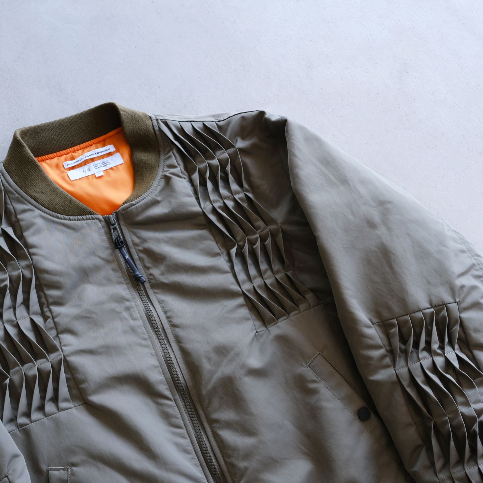 Folding Pleats Flight JK -ジャケット-（Olive / オリーブ）