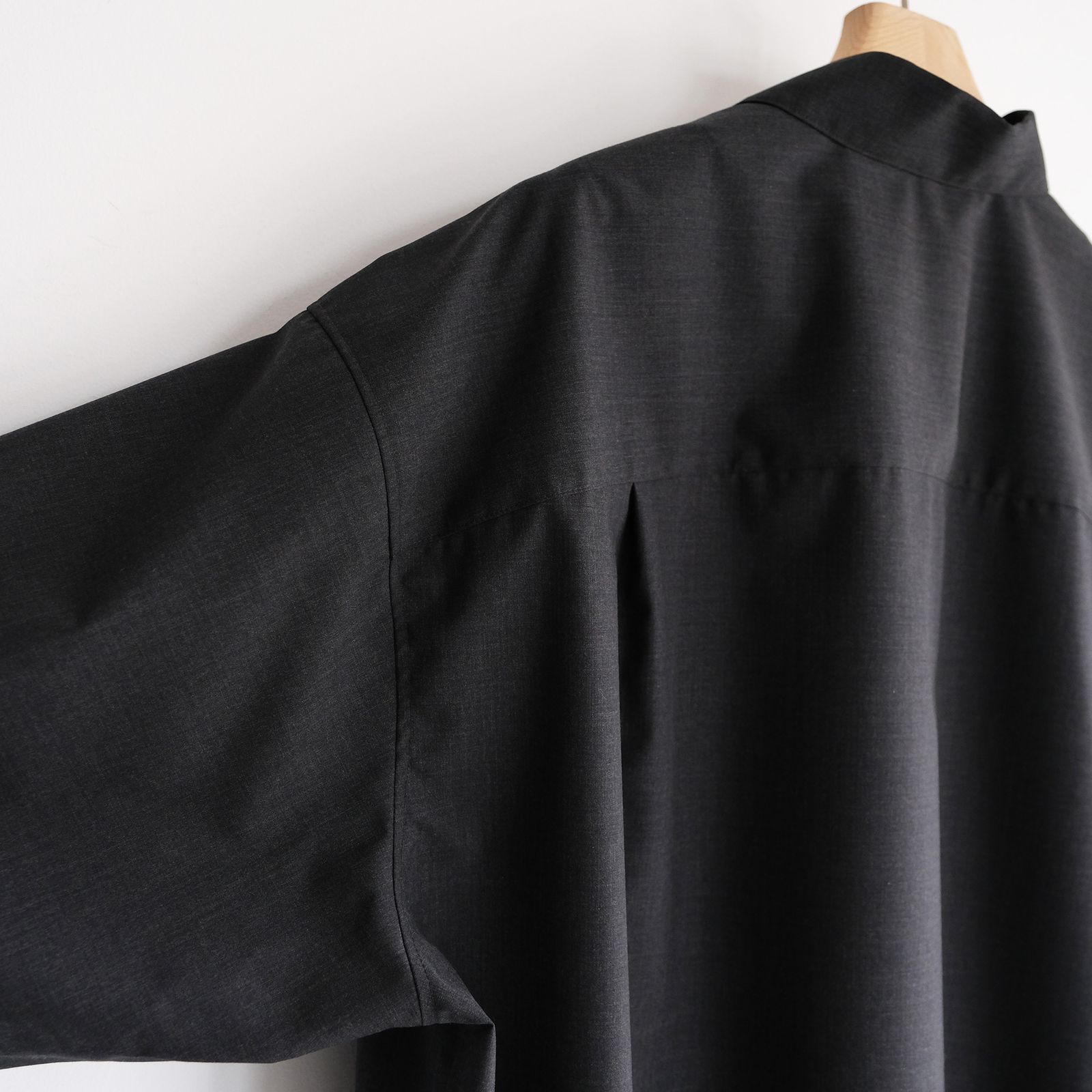 Fine Wool Heather L/S Skipper Shirt -シャツ-（Charcoal / チャコール）GU261-50320