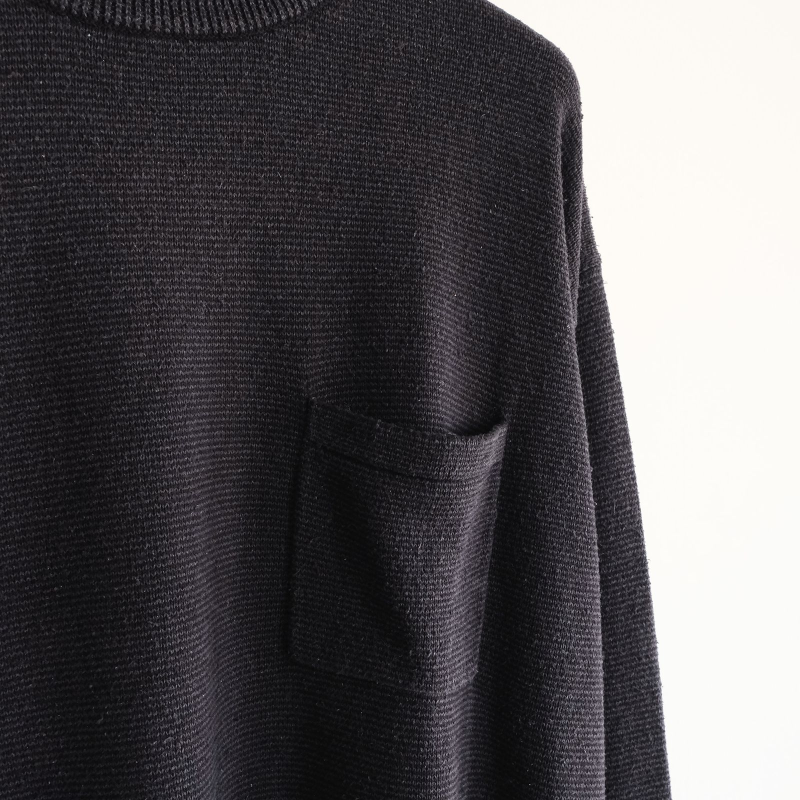 Silk Knit L/S Crew Neck -ニット-（Dark Navy / ダークネイビー）
