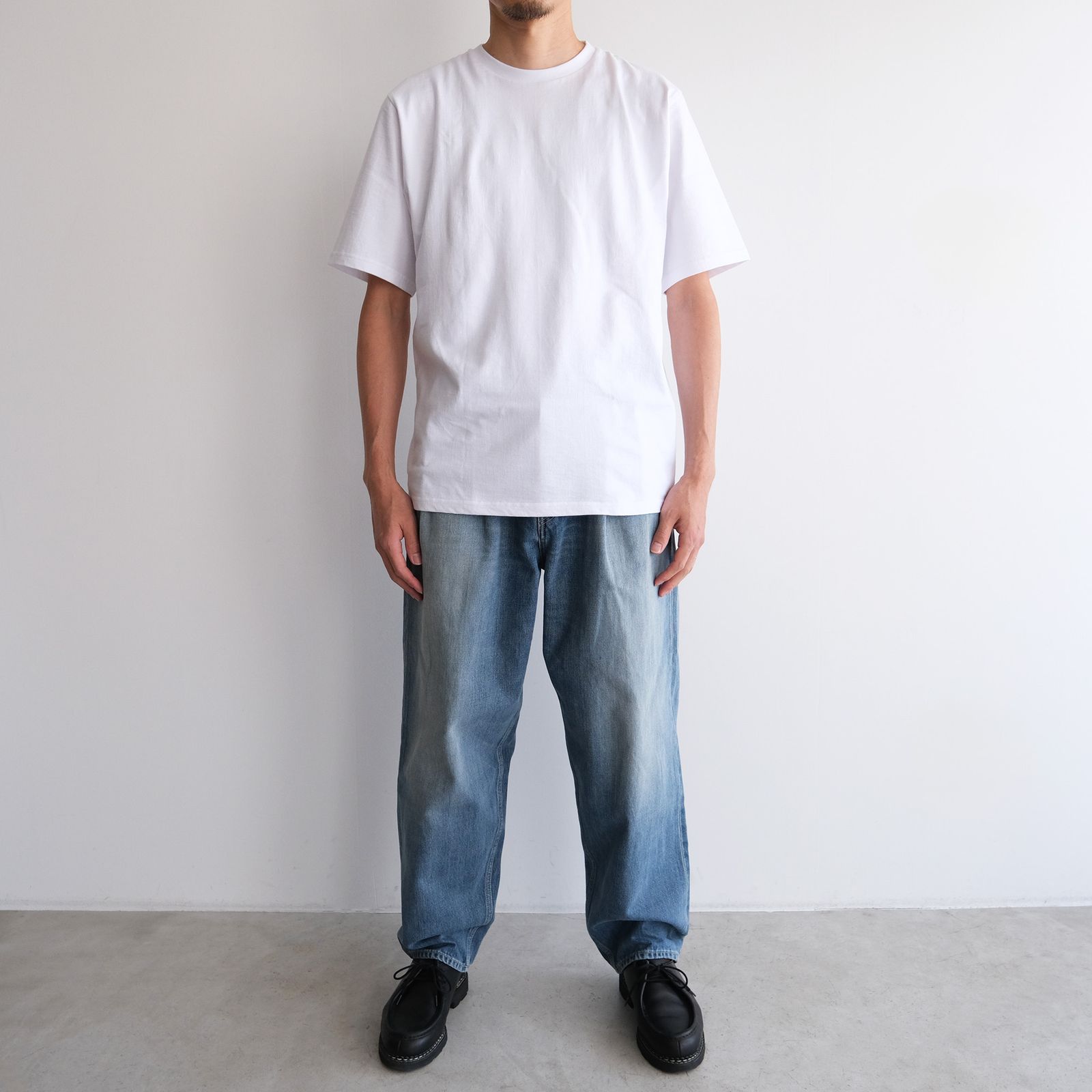 Selvage Denim Two Tuck Tapered Pants -パンツ-（Indigo Light Fade / インディゴライトフェード）