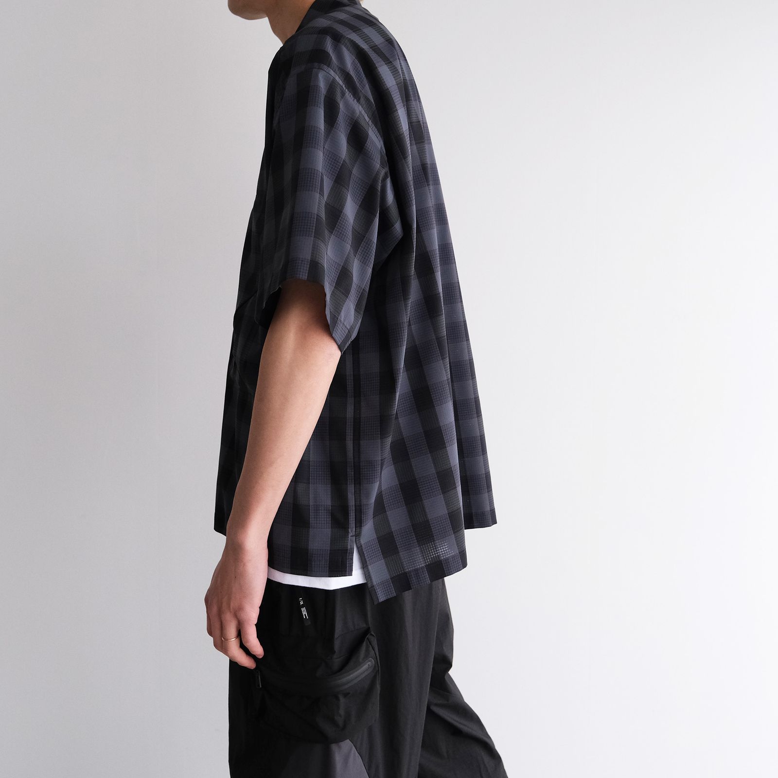 F/CE. - Dotair Open Collar Shirt -シャツ-（Charcoal