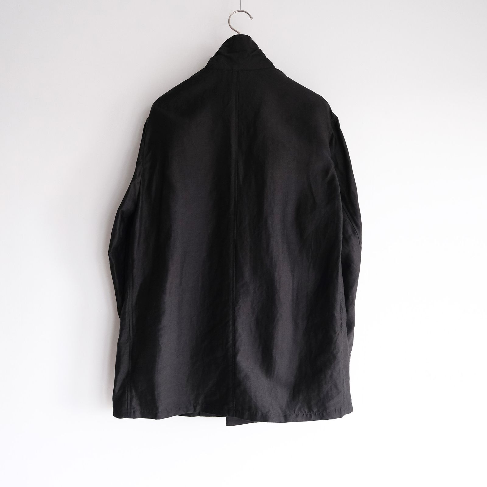 Linen Cupro Back Satin Work Jacket -ジャケット-（Black / ブラック）GM261-20370