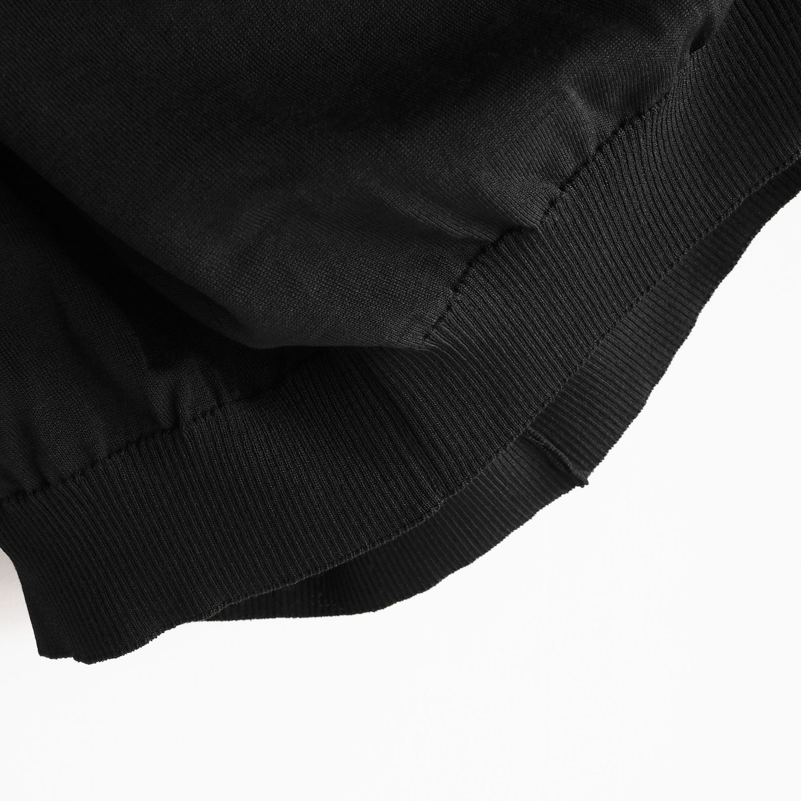 "Shirring" Sleeve Knit -ニット-（Black / ブラック）