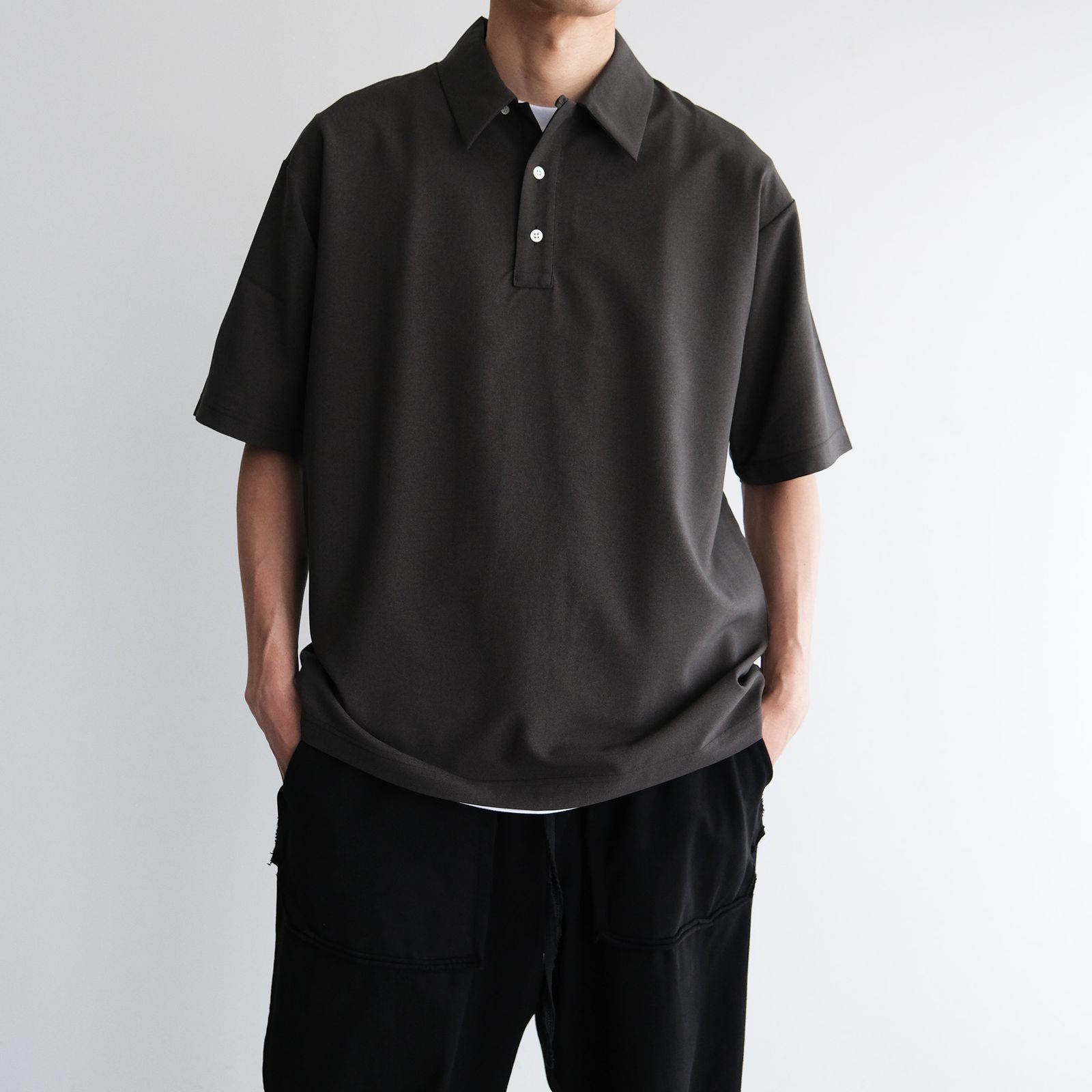 【美品】EEL products ポロシャツ L Merci Boku EEL Products - Merci Boku - ポロシャツ-（Charcoal
