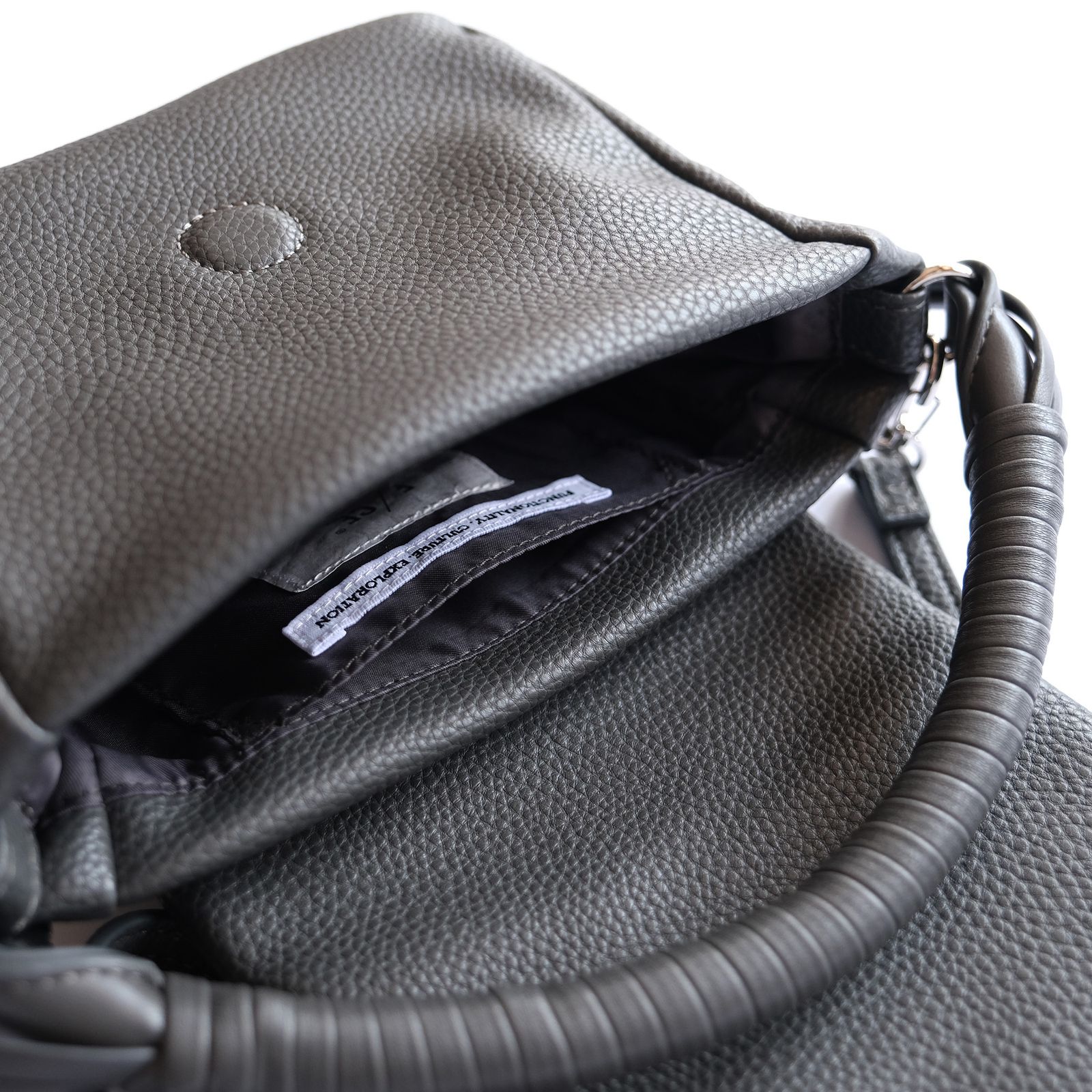 Tech Leather Mini Pouch -バッグ-（Charcoal / チャコール）