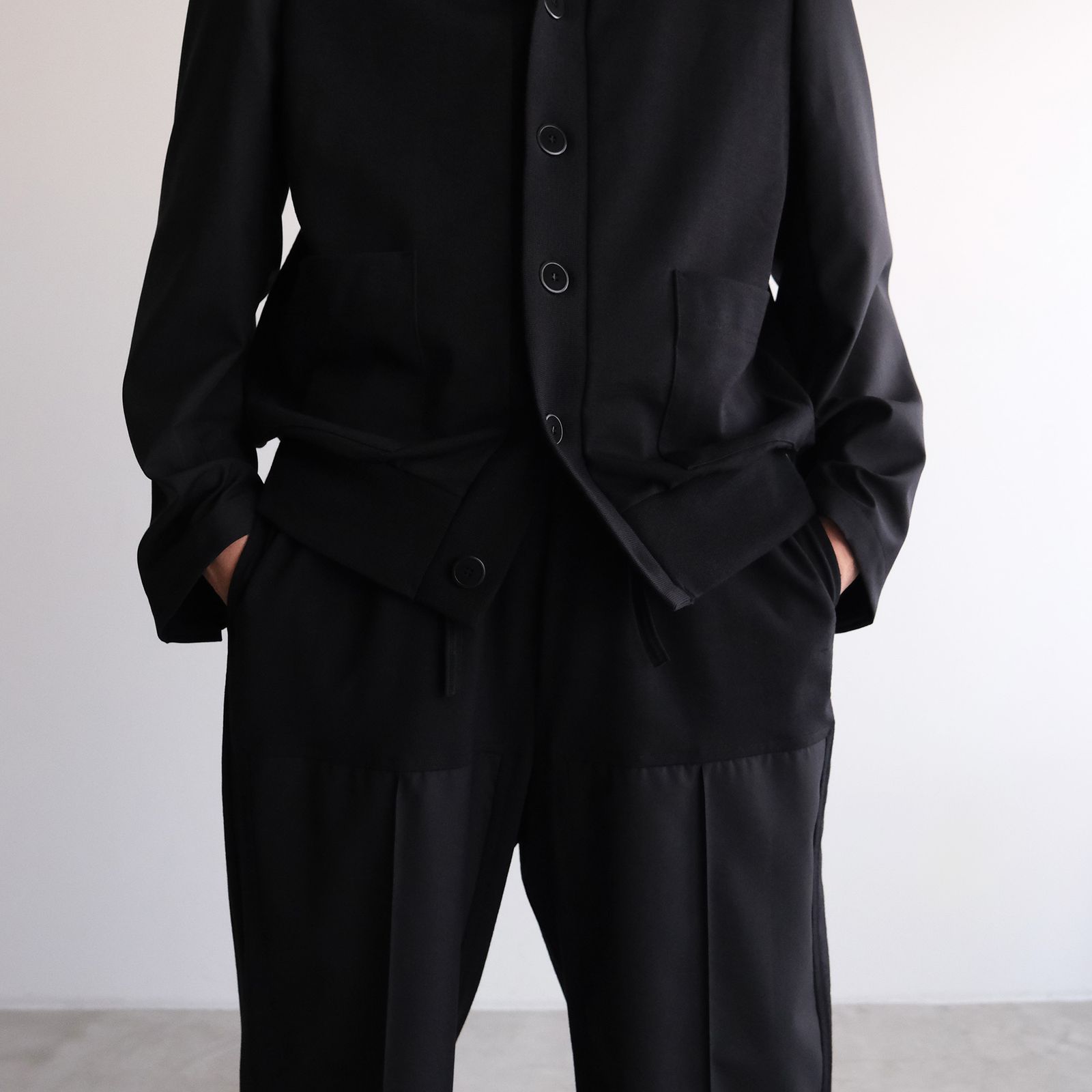 Un(i)Form Jersey：Docking Cardigan - カーディガン-（Black / ブラック）