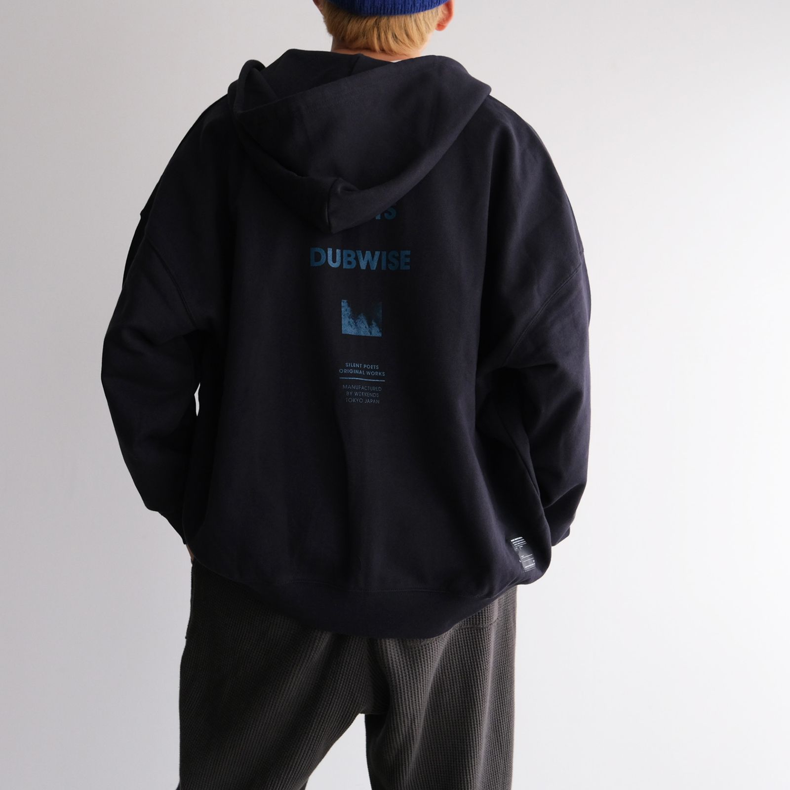 PMD Logo Oversized Zip Hoodie -パーカー-（D.Navy / ダークネイビー）